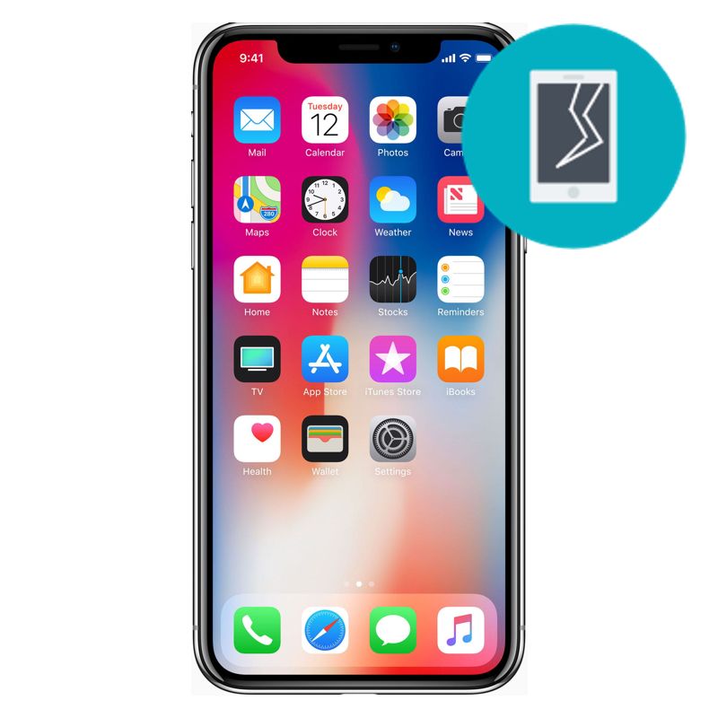 Reparation Vitre Avant iPhone X, Ecran Cassé, Vitre Brisée